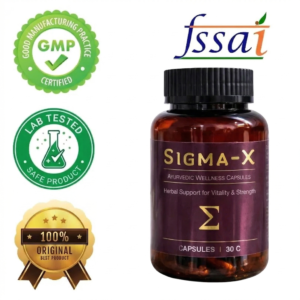 Sigma-X Ayurvedic Capsules for Men’s Vitality, Strength & Performance (30 Capsules)